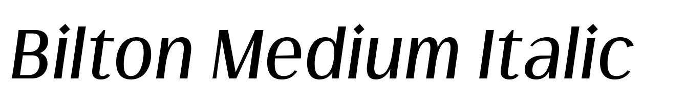 Bilton Medium Italic